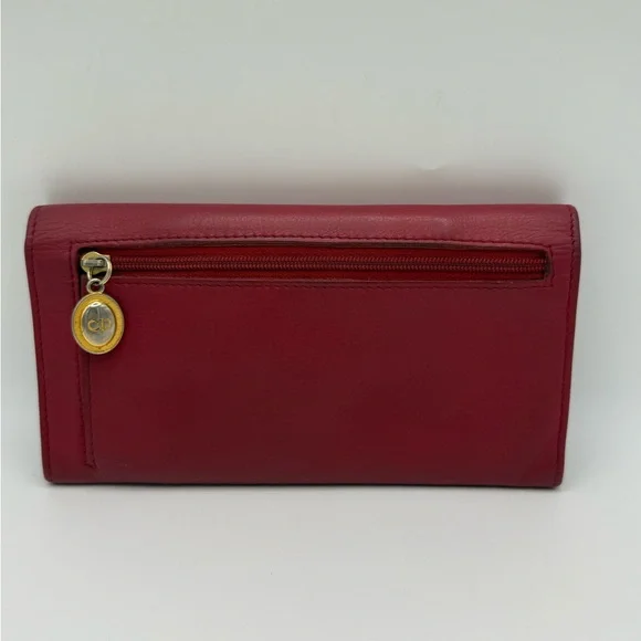 Vintage Christian Dior Double Flap Long Wallet with Unbranded Chain - Picture 7 of 17